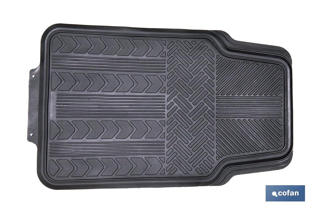 Alfombrillas de PVC universales para coche | Set de 4 alfombras | Antideslizantes y ajustables